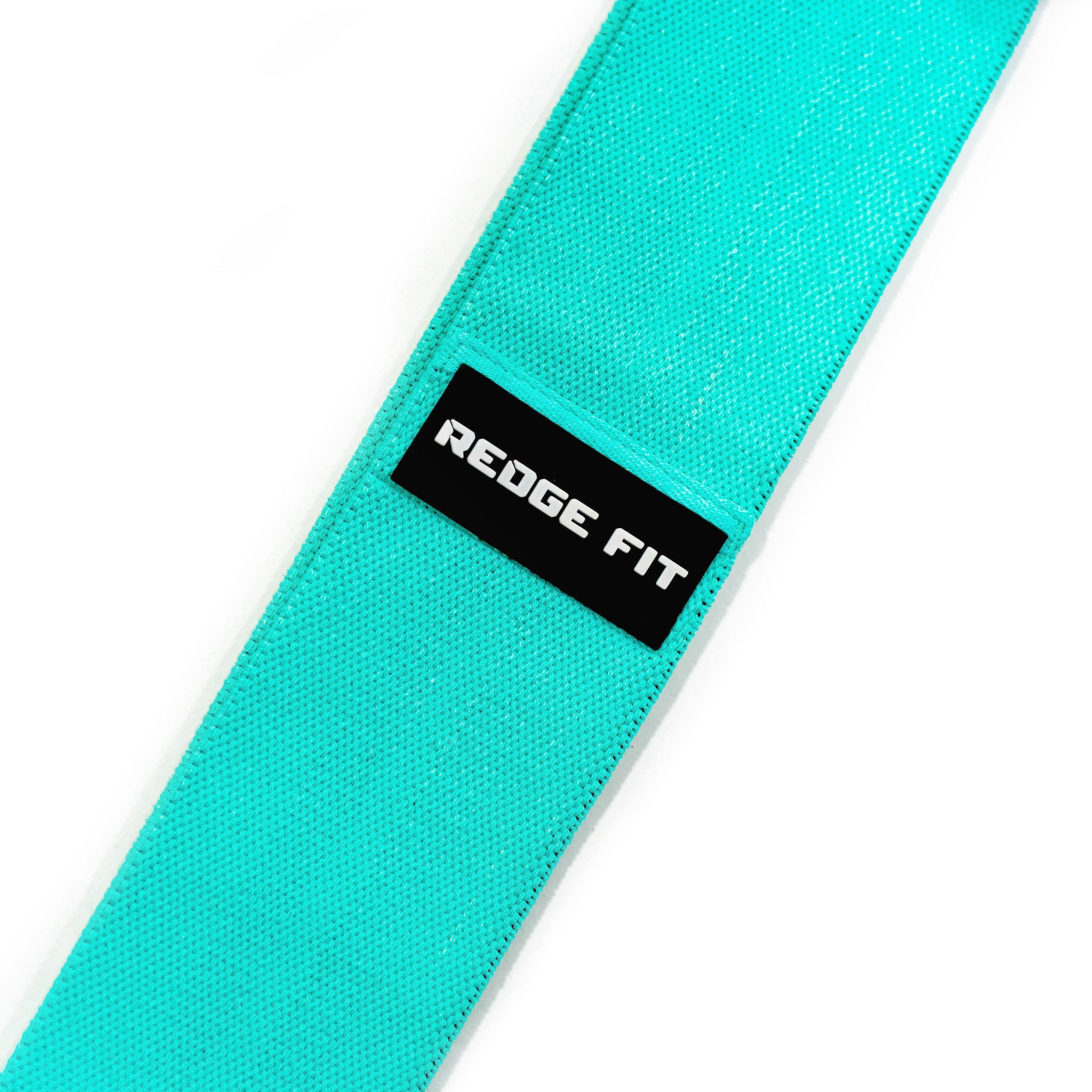 Resistance/Sizing: Teal: Heavy weight 18-27kg (40-60lbs), 74cm long and 8cm wide. Material:  40% Cotton, 60% Latex Available at https://www.getredge.com/products/redge-resistance-band-set